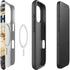 Blue Resin Wood iPhone 16 Pro Magsafe Impact Case